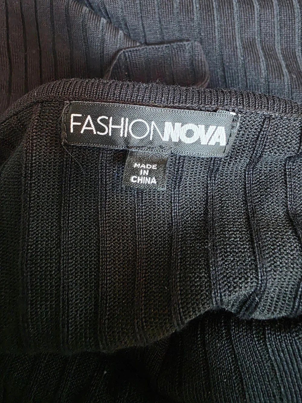 Fashion Nova Black Ribbed Maxi Sweater Dress Cowl Neck Long Sleeve Side